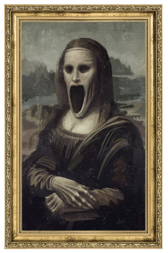 Scary Mona Lisa Halloween decoration