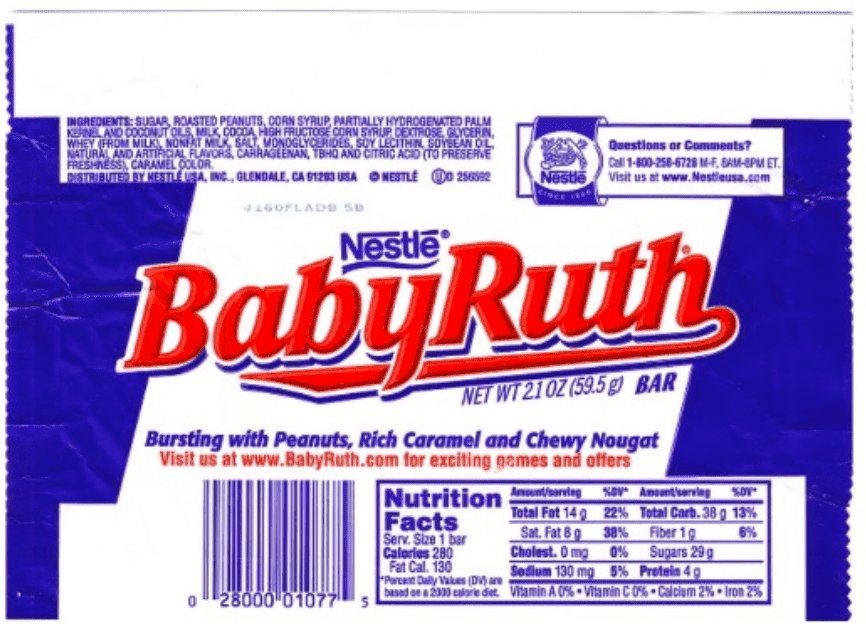 Baby Ruth with peanuts