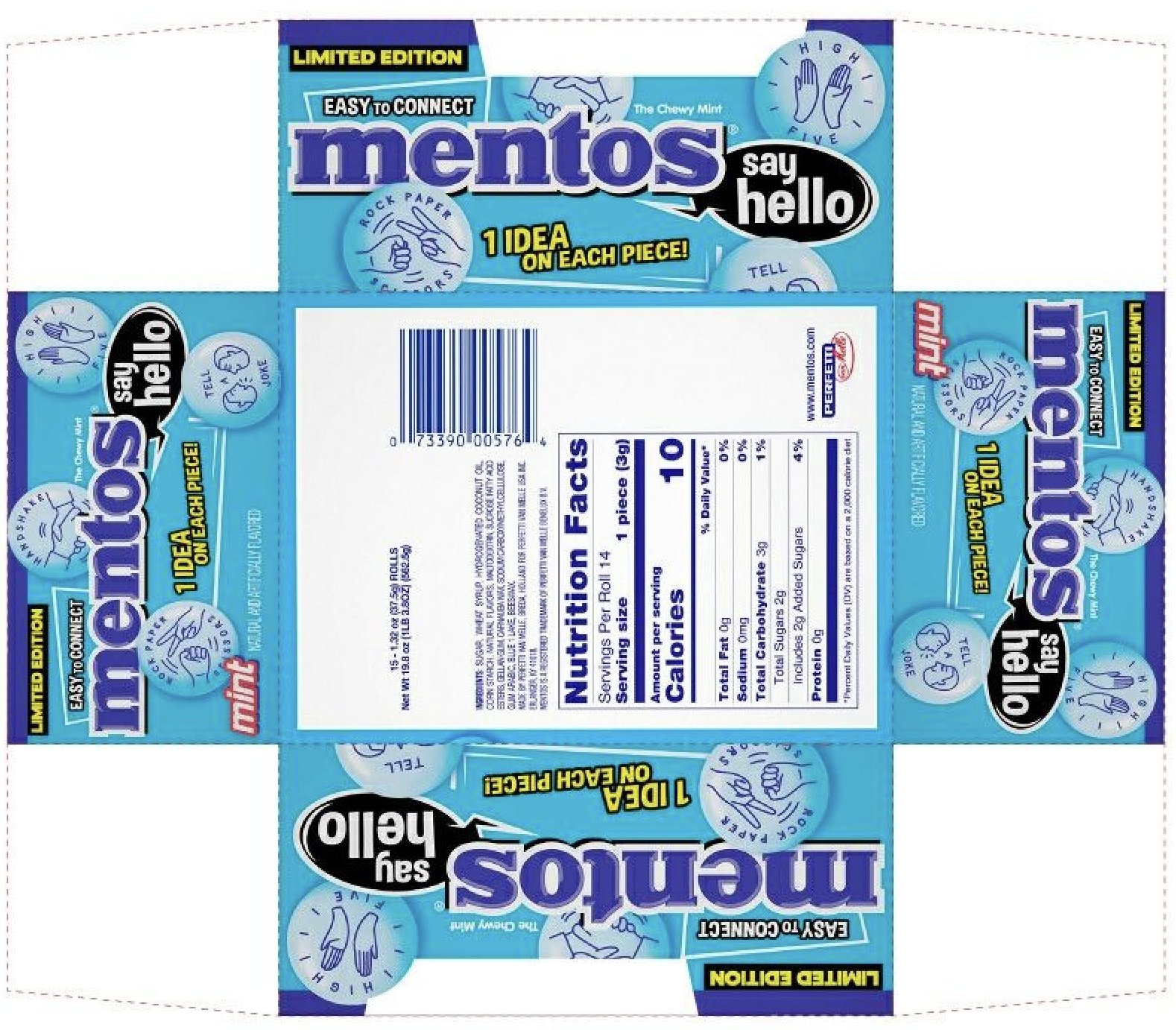 Limited edition Mentos package